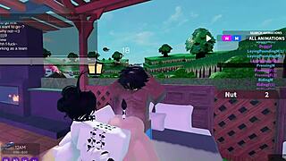 Threesome Action with Two Bunnies and Black Bull