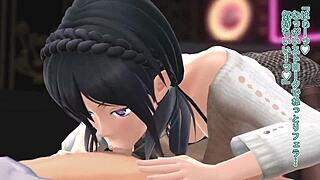 mmd girl performs oral blowjob in detailed anime narrative style