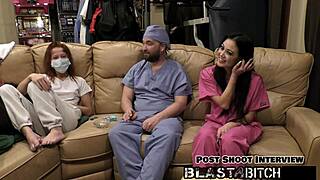 Blaire Celeste sucks cock and gets her pierced pussy pounded POV