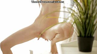 Blonde in lingerie tempts with anal, blowjob, and assfucking leading to facial.