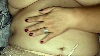 sexy chubby milf in panties reveals her bare pussy and huge breasts. pure homemade heat.