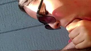 I choke on that big bbw latina's deepthroat outdoors, gagging so hard