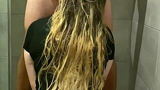 Caught my horny sister in shower, so I banged her! 🚿