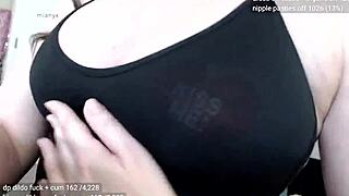 Mianyx teases in little black dress on live cam with nipple pasties and ass 😘