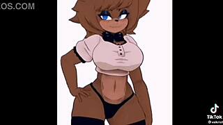 Anime girls in bikinis dancing on TikTok for fun