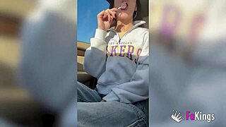 Petite Sofia Sweet Secrett Handles 10-Inch Cock in Public Flashing Scene. This Spanish Nympho Hits Hard!