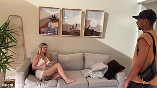 Cheating Blonde Wife Begs for Hard Pounding While Husband’s Away