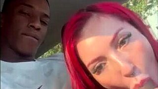 i keep an eye on the road while sucking this big black cock until swallowing all cum