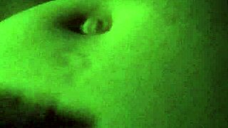 gretala flashing her pregnant belly in the dark night