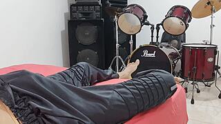 Man strokes his massive cock right on camera for all to see