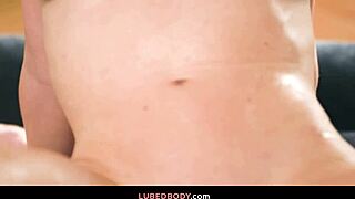 Chris embarks on a positive energy quest with steamy nuru massage exploration.