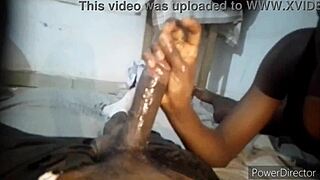 My little black slut delivers sloppy deepthroat with thick cock-sucking lips