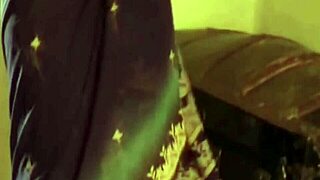 She performs a forbidden Indian dance ritual with teasing moves. Her charm captivates all!