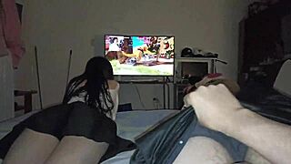 Hot Woman in Skirt Begs for Action in Public Scene.