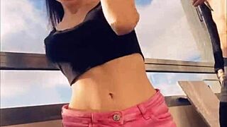 damn, watching hot pornstar sasha rose dance a sexy striptease!