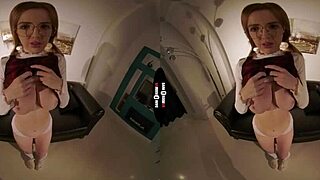 Dark Room VR Experience with Redhead Getting Panties Ripped Off in Hardcore Action