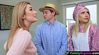 Hey, how did this lesbian babe seduce her Amish stepsister?