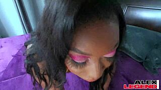 Cher Adele, Ebony Temptress, Receives Rough Deepthroat Blowjob And Raw Fucking With Big Tits And Ass As Pity Prize