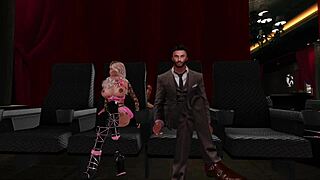 Blonde in Screening Room