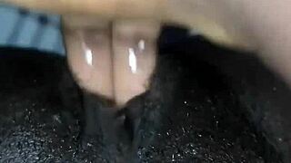 Just watched this ebony babe masturbate solo at home