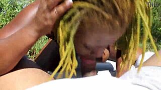 Poizon Ivy just SLAMS Don Whoe with a sloppy backyard BJ, super hot stuff!