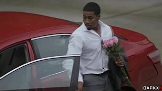 Black monster cock pounds white ass from behind in hardcore interracial anal action with blowjob and big tits