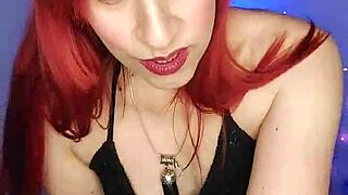 Redhead Slut Dominated by Huge Cock in Close-Up Blowjob