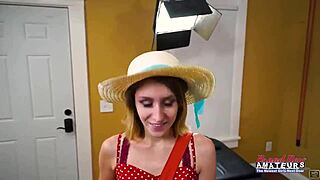 blonde pixie sucks a lollipop and gets her toy fixed