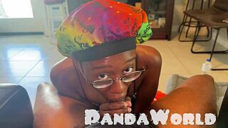 hey, watch this ghetto bonnet ebony whore worship my big black cock? she's such a slut for it.