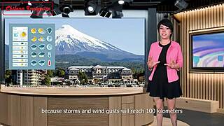 weather report trailer ends with unexpected steamy office action