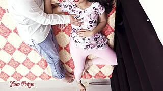 Teen girl shows off amazing ass in deepthroat fun