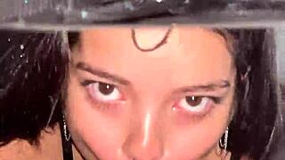 POV Halloween fun with witch Debora Prado jerking my big cock