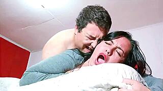 Fucking Nonstop One Hot Night with My Stepmom in a Hotel, Her Huge Tits Bouncing