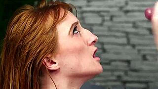 Wow, this horny doll swallows every sperm shot! 😍