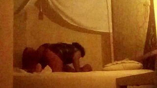 The virgin stepsister loses her innocence to her muscular stepbrother in a hotel room.