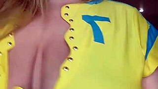 She prepares her big natural tits, getting them wet and ready for you.