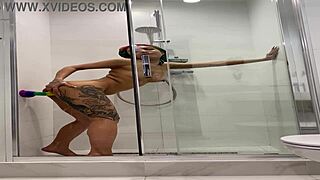 I watch naked roxy showering and pleasuring herself with toys