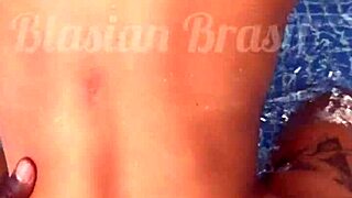 asian babe fucks in pool glory hole with big black cock