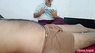 Step-daughter seduced step-father for fucking with blowjob and huge tits! Watch her ride that big cock now!