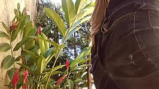 soloboy masturbation outdoors in the open air