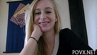 My girlfriend is always craving blowjobs and wild sex, she can't get enough of that rough cock in her tight teen pussy.