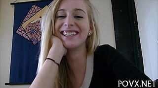 My girlfriend is always craving blowjobs and wild sex, she can't get enough of that rough cock in her tight teen pussy.