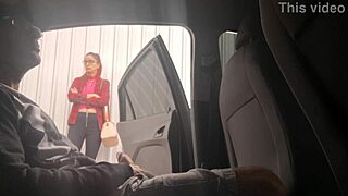 I jerked off risky on the street for that student at the bus stop