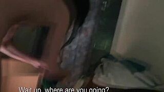 fucking this hardcore brunette's ass in cowgirl position, her small tits bouncing 😈