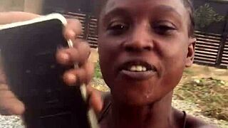 crazy bitch twerks in clothes then strips naked for dancing