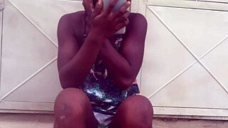 crazy bitch twerks in clothes then strips naked for dancing