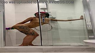 I watch naked roxy showering and pleasuring herself with toys