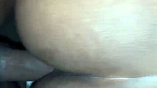 ebony slut gives sloppy cock sucking on tinder date