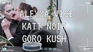 pervy muscular boss catches secretaries smoking with monster cock anal fisting creampie