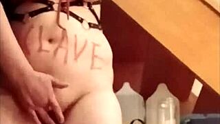 subtle hints of flashing with bound european slut in amateur bondage play